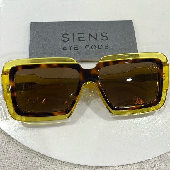 SIENAS EYE CODE CREATURE 086 AVANA/GIALLO SUNGLASSES BRAND NEW - Picture 1 of 5